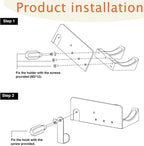 Hair Dryer Holder, Hair Dryer Holder Wall Mounted Self Adhesive Hairdryer Holder forDyson Aluminum Blow Dryer Holder Wall Mounted Black Hairdryer Hanger for Bathroom Black CHOCHOYAH