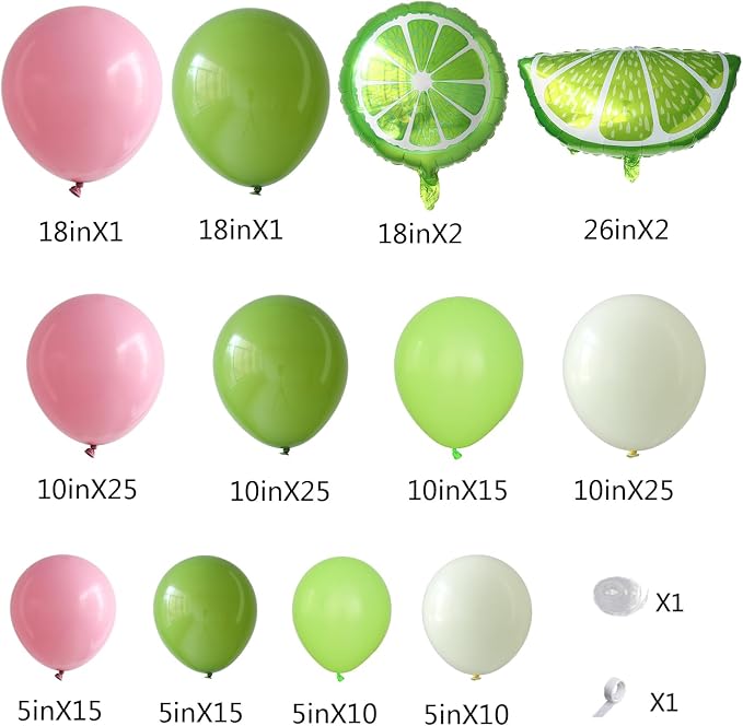 Margs And Matrimony Bachelorette Party Decor, Lime Lemon Foil Balloons - Image 2