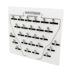 Hair Extension Holder with Clips – Sturdy Acrylic Styling Board for Sectioning, Organizing, and Displaying Hair Extensions, Wigs, and Wefts – Professional Salon Tool for Hair Stylists and Home Use
