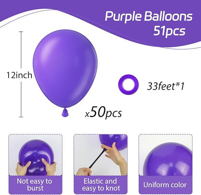 Purple Balloons 12 inch, Baby Shower, Birthday Party Decorations - Image 2