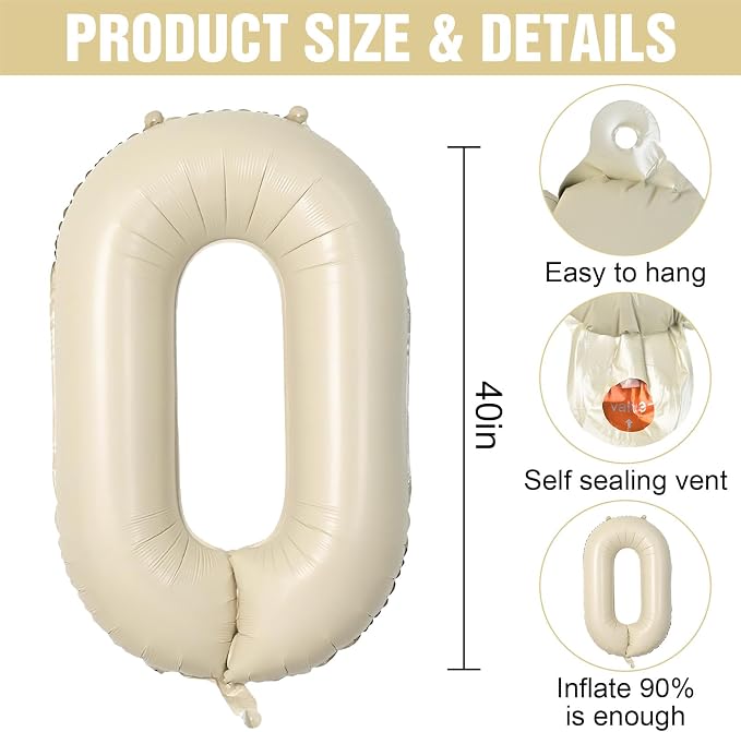 Cream LOVE Letter Balloons, 40 Inch Love Balloon Beige Helium Big Nude Balloon - Image 2