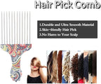 Professional Hair Styling Pick Comb - Stainless Steel, for Afro Hair, Suitable for Women and Men (Waist flower K4)