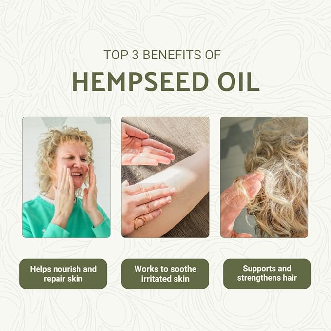 Hemp Seed Oil Direct from Canada - Hemp Seed Oil for Hair, Skin, Body - 1 Gallon