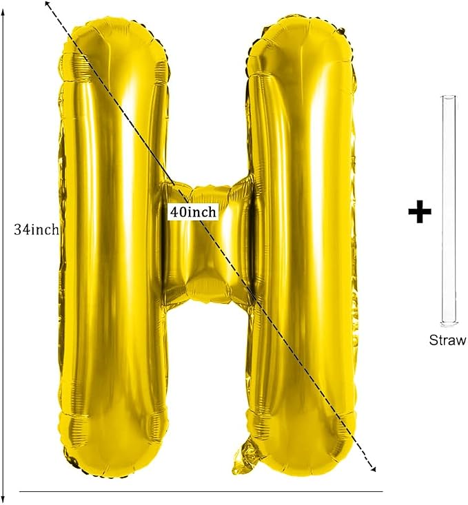 HOME Balloons Aluminum Mylar Foil Big Letter Balloon Gold 40Inch | New Home - Image 3