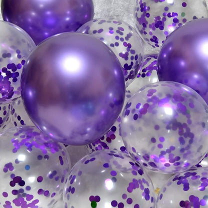 Purple Confetti Balloons, Unisex-Adults & Kids - Image 5
