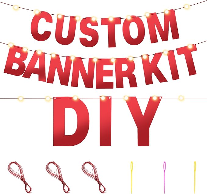 TaoBary 112 Pcs DIY Letter Kit Glitter Customizable Banner Letters Include 107 - Image 5