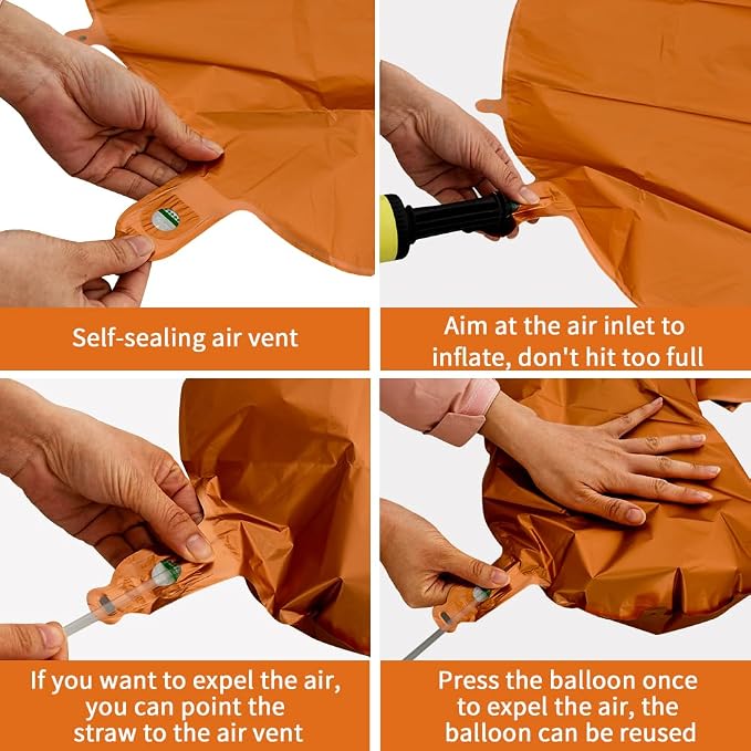 TONIFUL 40 Inch Orange Large Numbers Balloon 0-9 Birthday Party Decorations - Image 3