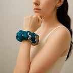 LILYSILK Silk Hair Scrunchies Ties for Frizz & Breakage Prevention 100% Mulberry No Damage Elastic Ponytail Holders, Gemini