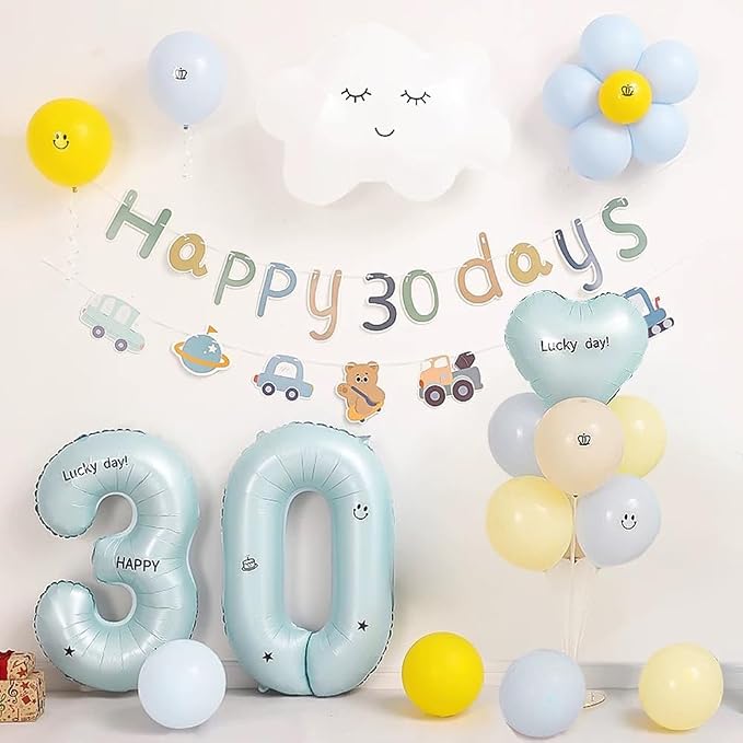 40 Inch Matte Blue 0 Number Balloons Light Blue Number 0 Foil Balloon Mylar - Image 6