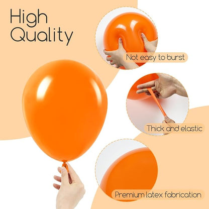 Awenztech 122pcs Orange Latex Balloons in 18 12 10 5 inches | Graduation - Image 3