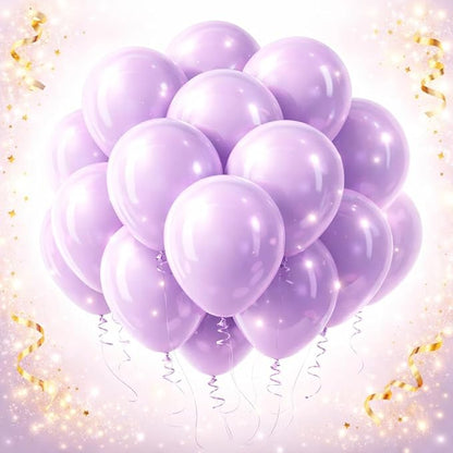 Pastel Purple 100 Pack, 12 Inch Lavender Light Purple Lilac Round Helium by Tamodan+for+better
