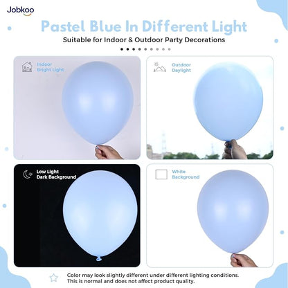 Jobkoo Pastel Blue Balloons 12 Inch - Image 3