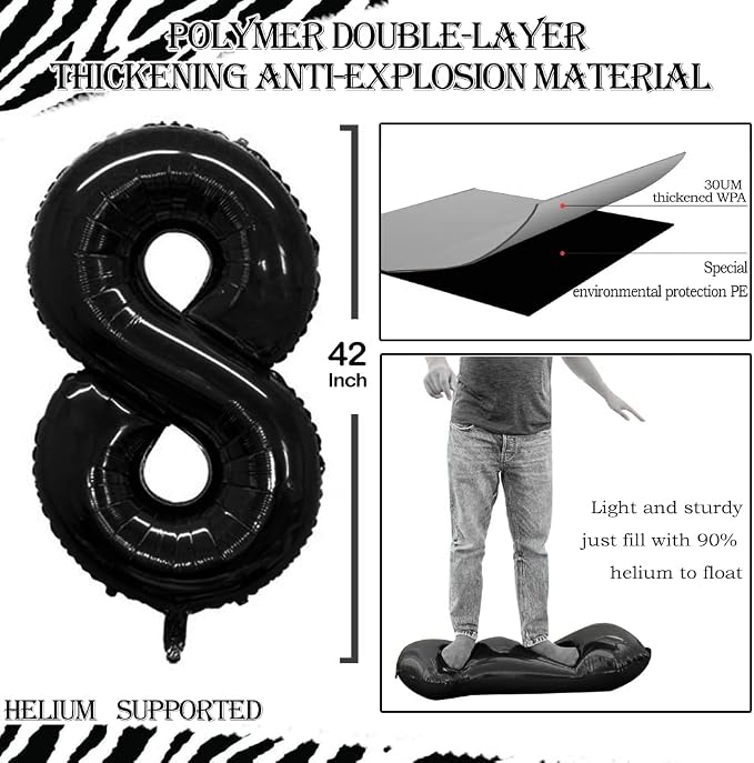 Number 28 Balloons for 28th Birthday Party Decorations, 42 Inch Jumbo Foil - Image 2