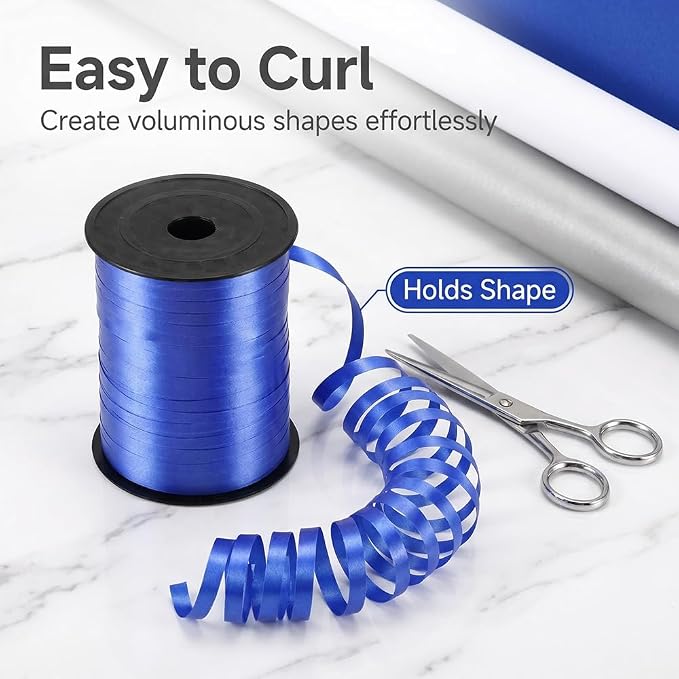 Blue PVC Curling Ribbon, 500 Yard x 3/16" - Image 5