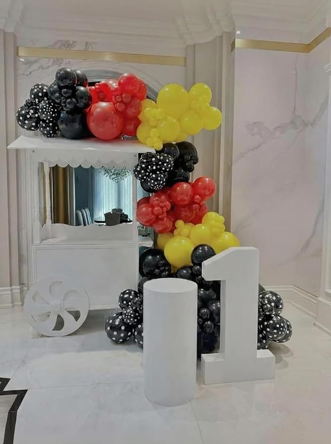 175Pcs Red Yellow Black Balloon Garland Arch Kit - Image 3