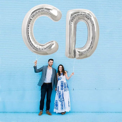 TONIFUL 40 Inch Large Silver Letter D Foil Balloons Alphabet Balloons | Giant - Image 5