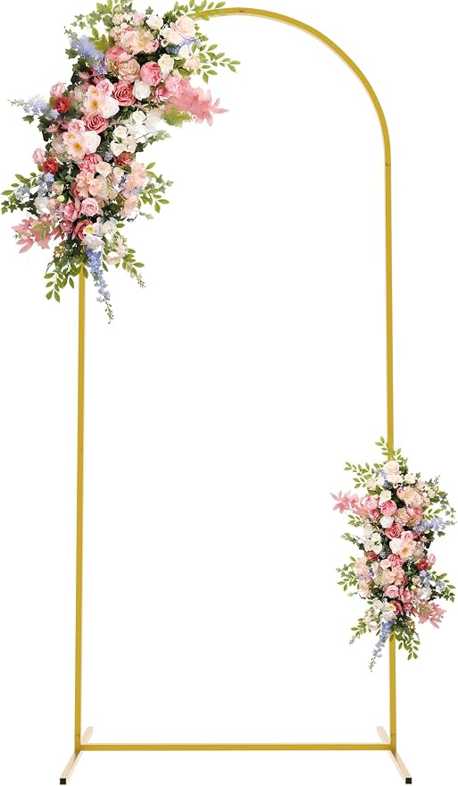Asee'm 6FT Gold Metal Arch Backdrop Stand Wedding Balloon Background | Arched by Aseem