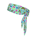 Men's Women Beauty Skinny Sports Sweatband Head Decor for Running Travel Shower, Long Multi Style Geometric Checkered Zebra Tiger Leopard Print Mint Green Retro 80S 90S Head Ribbon Headwear