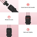 Curling Iron with Clamp PARWIN PRO BEAUTY 7 in 1 Curling Wand Set 0.5 to 1.5 Inch Interchangeable Barrels Adjustable Temp. Negative Ionic, Travel Dual Voltage 60mins Auto Shut Off, Rose Pink