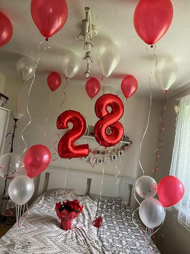 Number Balloons 40 Inch Red 7 Balloon - Image 3
