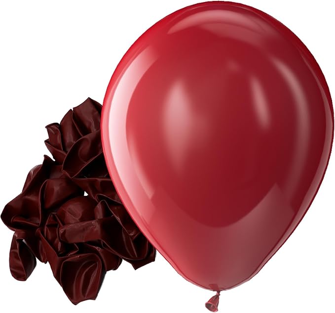 Bezente Burgundy Latex Matte Party Balloons 150 Pack 5 inch Small | Dark Ruby by Bezente