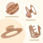 4PCS Hair Claw Clips Large Oval Hair Clips for Women Strong Hold Non Slip Jaw Clips for Thick Thin Hair