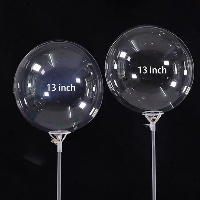 20 Pcs 13 Inch Bubbles Bobo Balloons Transparent Wedding Girl Birthday Party - Image 2