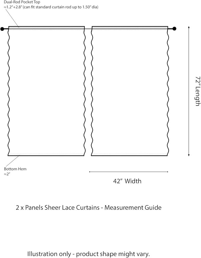 FINECITY White Floral Lace Curtains - Image 3