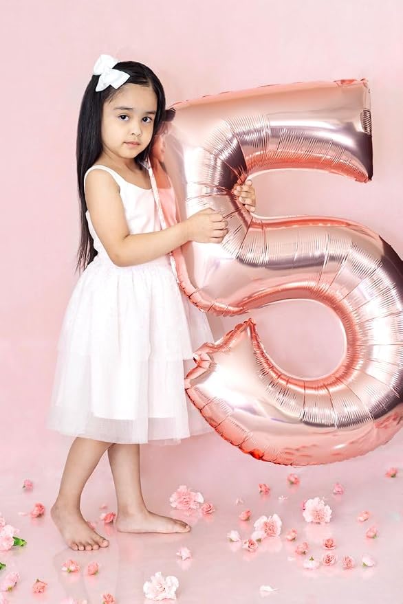 Number Balloons 40 Inch Rose Gold 4 Balloon - Image 2