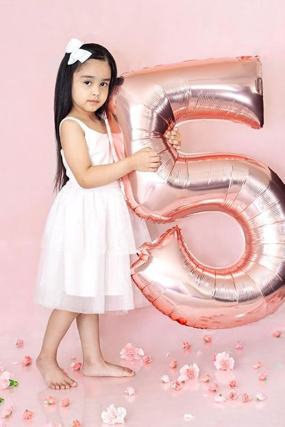 Number Balloons 40 Inch Rose Gold 4 Balloon - Image 2