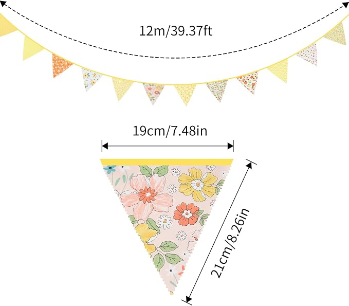 G2PLUS Triangle Bunting Banner Garland, 42 Pennant Flags - Image 2