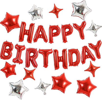 TONIFUL 35Pcs Red Birthday Decorations Kit 16 Inch Happy Birthday Balloon | 16 by TONIFUL