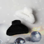 Fluffy Hair Clips for Women and Girls Cut Out Half Shape Claw Clips for Thin Medium Fine Hair Nonslip Jaw Clips Winter Hair Accessories Pack of 4