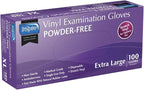Inspire Medical Exam Gloves | Powder Free Stretch Vinyl Gloves | Disposable Latex Free Gloves | Disposable Food Safe Food Prep Cooking Gloves