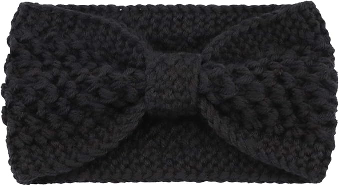 DRESHOW Knit Crochet Headband for Women Ear Warmer Soft Turban Stretch Warmer Headbands Winter Fashion Head Wrap