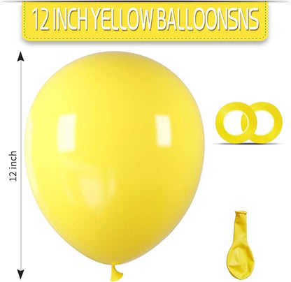 Yellow Balloon 12 inch 100 Pack Latex Party Balloons Round Helium Yellow - Image 2