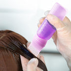 ELANE 4 Pack Hair Oiler Comb Bottle,Root Comb Applicator Bottle for Hair Oil Scalp Hair Oiling Applicator(2Pink+2White)