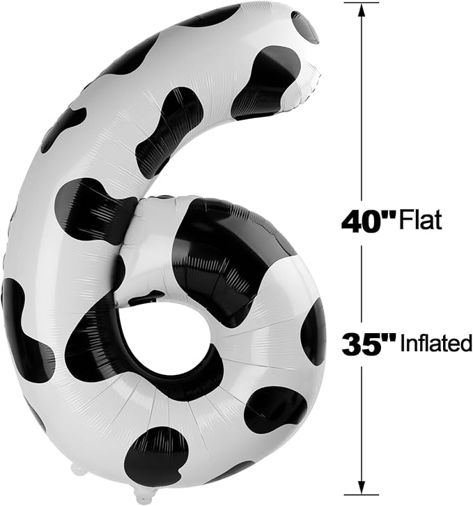 Cow Print 6 Balloon - Image 5