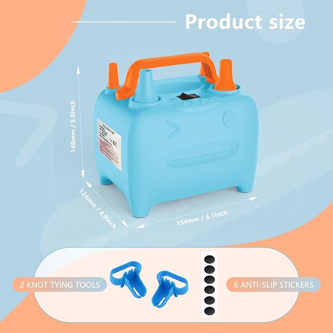 OWill Balloon Pump Electric, Balloon Inflator Electric Air Pump, Portable Dual - Image 6