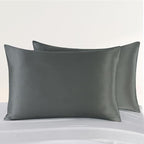 ZIMASILK Upgraded 100% 6A Grade Pure Mulberry Silk Pillowcase for Hair and Skin Silk Pillow Cases with Reinforced Hidden Zipper, More Soft & Durable, Gift Box (Standard 20"x26" Charcoal)