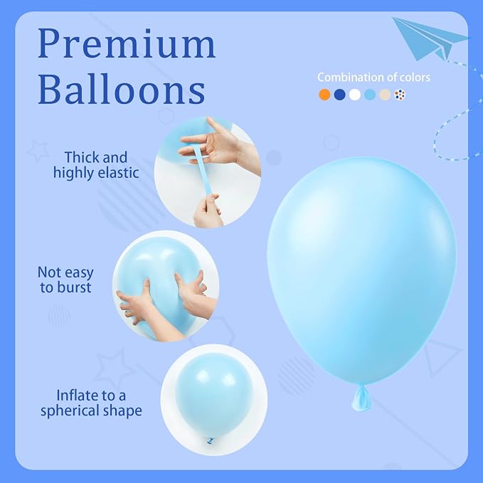 BAUANOOY Blue and Orange Balloons - Image 3