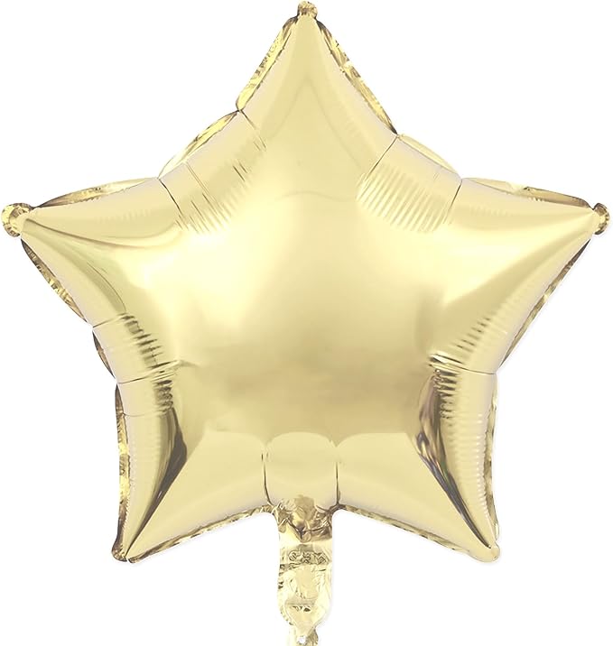 Champagne Gold Star Balloons 18 Inch by VHUWE