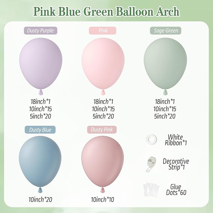 141pcs Pastel Balloon Arch Kit - Image 2