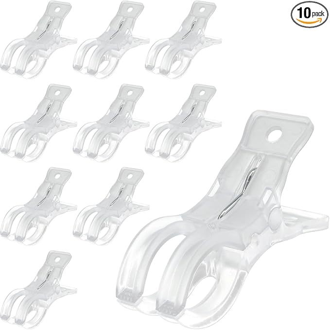 3.5 Inch Clear Plastic Spring Clamps, Transparent Clips by Unknown
