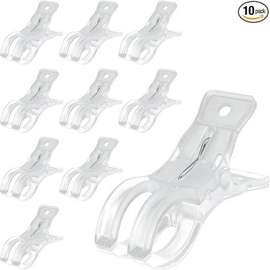 3.5 Inch Clear Plastic Spring Clamps, Transparent Clips by Unknown