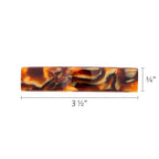 Brown Hair Barrette for Thin Hair, Classic Rectangle French Barrette for Women, Lightweight and Comfortable, Strong Hold, Africa | France Luxe