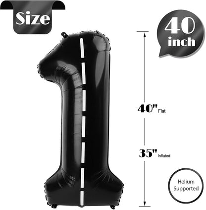 Race Car Number 1 Balloon 40 Inch - Image 5