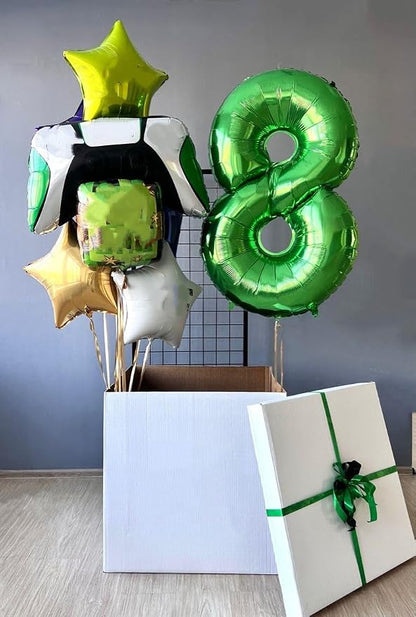 Number Balloons 40 Inch Dark Green 6 Balloon - Image 3