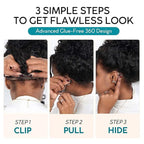 Hidden Strap Invisi Strap Straight 360 Glueless Wigs Human Hair Pre Plucked Pre Bleached Brazilian Virgin Wig With Drawstring 250 Density HD Full Lace Front Wigs Human Hair 18 Inch