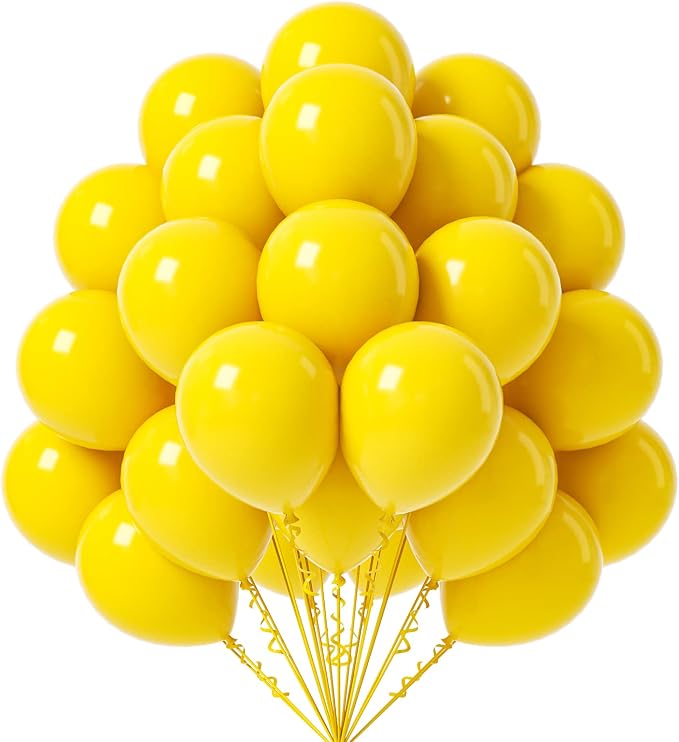 FOTIOMRG Yellow Balloons 12 inch, 50 Pack Yellow Party Balloons Good Quality by FOTIOMRG